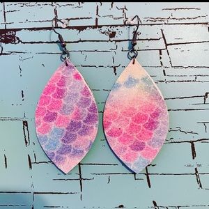 4/$15 Mermaid 🧜‍♀️ Faux Leather Earrings